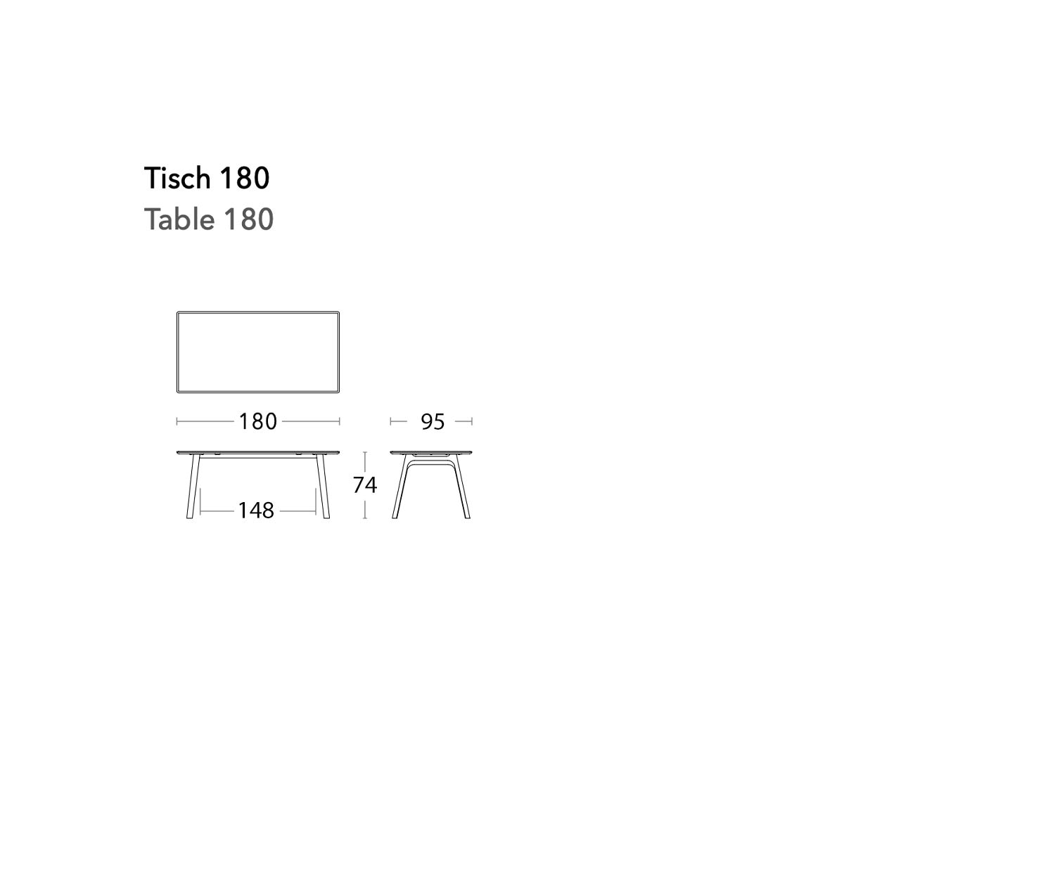 Conde House Table de designer Kamuy Dimensions Dimensions croquis