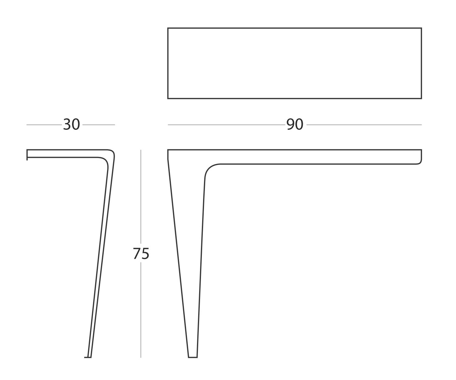 MEME Design Console Lama Infos Dimensions Croquis Dimensions 