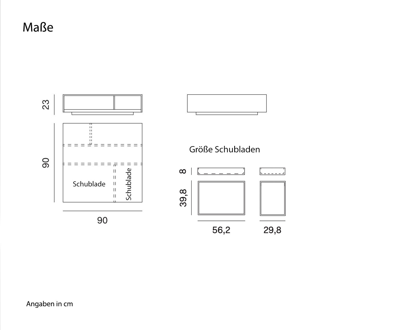 Novamobili Table basse design Seven Dimensions de l'esquisse