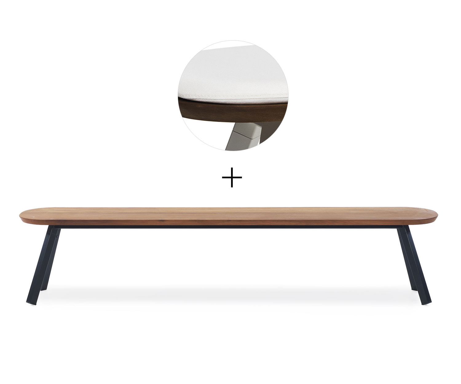 RS Barcelona Banc de Ping Pong Noir B220 cm Blanc Extérieur