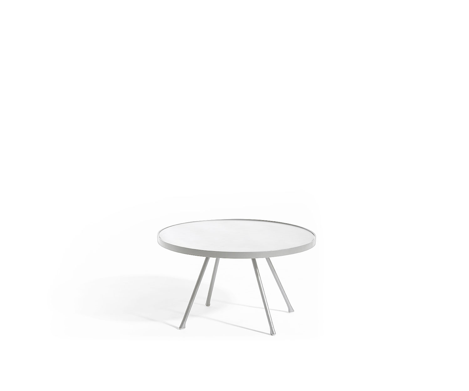 Oasiq Attol Aluminium Table d'appoint blanc 60x35cm