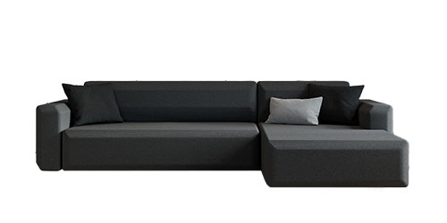 L 292 cm 2,5 places avec chaise longue à droite Surface de couchage 240x140 cm